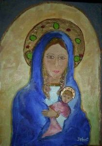Voir le détail de cette oeuvre: Vierge à l'Enfant (peinture naïve)